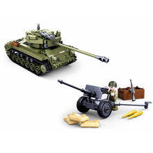 Load image into Gallery viewer, 742PCS Military WW2 2in1 M26 Pershing Tank Figure Model Toy Building Block Brick Gift Kids Compatible Lego