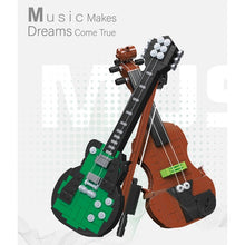 Load image into Gallery viewer, MOC Musical Instrument Guitar Violin Model Toy Building Block Brick Gift Kids