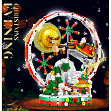 Load image into Gallery viewer, 878PCS MOC Micro Mini Christmas Eve Ferries Wheel Santa House Model Toy Building Block Brick Gift Kids Display Light