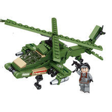 Load image into Gallery viewer, 833PCS Military WW2 4in1 Tank Air Fighter Battle Ship Helicopter Figure Model Toy Building Block Brick Gift Kids Compatible Lego