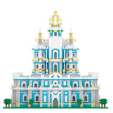 Load image into Gallery viewer, 3737PCS Architecture Smolny Monastery Cathedral Church Saint Petersburg Russia Model Building Block Brick Toy Display Gift Set Kids New Compatible Lego