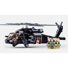 Load image into Gallery viewer, 692PCS Military WW2 UH-60 Utility Helicopter S-70A Black Hawk Figure Model Toy Building Block Brick Gift Kids