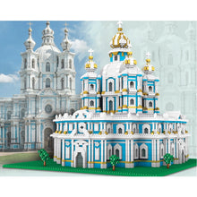 Load image into Gallery viewer, 3737PCS Architecture Smolny Monastery Cathedral Church Saint Petersburg Russia Model Building Block Brick Toy Display Gift Set Kids New Compatible Lego