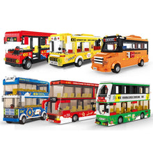 Load image into Gallery viewer, MOC City Town Tour Double Decker School Sightseeing Bus Model Toy Building Block Brick Gift Kids