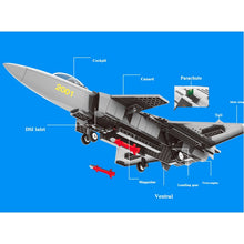 Load image into Gallery viewer, 270PCS Military J-20 Heavy Air Fighter Plane Model Building Block Brick Toy Gift Set Kids New