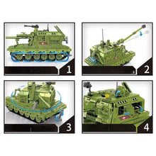 Load image into Gallery viewer, 979PCS MOC Military WW2 2s19 Self-Propelled Howitzer Tank Figure Model Toy Building Block Brick Gift Kids Compatible Lego
