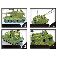 Load image into Gallery viewer, 979PCS MOC Military WW2 2s19 Self-Propelled Howitzer Tank Figure Model Toy Building Block Brick Gift Kids Compatible Lego