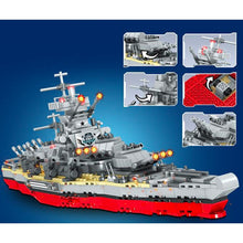 Load image into Gallery viewer, 918PCS MOC Military WW2 Aegis Cruiser Battle Ship Model Toy Building Block Brick Gift Kids