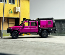 Load image into Gallery viewer, Autobots 1:64 Purple Land Cruiser J70 LC79 Pickup Crew Cab Model Diecast Car
