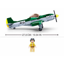Load image into Gallery viewer, 323PCS Military WW2 P-51D Mustang Air Fighter Figure Model Toy Building Block Brick Gift Kids