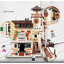 Load image into Gallery viewer, 2237PCS MOC Wharf Pier Boat House Diner Restaurant Model Figure Toy Building Block Brick Gift Kids