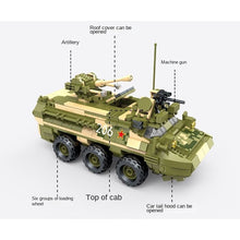 Load image into Gallery viewer, 606PCS Military WW2 WZ-551 Wheeled Armored Vehicle Figure Model Toy Building Block Brick Gift Kids