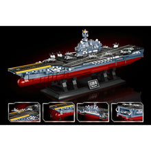 Load image into Gallery viewer, 1560PCS Military Micro Mini WW2 003 China Aircraft Carrier Battle Ship Model Toy Building Block Brick Gift Kids DIY Display