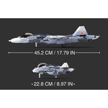 Load image into Gallery viewer, 893PCS Military WW2 2in1 Su-57 Felon Air Fighter Plane Figure Model Toy Building Block Brick Gift Kids