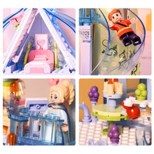 Load image into Gallery viewer, 447PCS MOC Girls Dream Ice Snow Fairy Tale Castle Princess Prince Figure Model Toy Building Block Brick Gift Kids