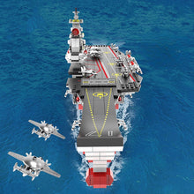 Load image into Gallery viewer, 1624PCS Military WW2 Shandong Aircraft Carrier Ship Figure Model Toy Building Block Brick Gift Kids Compatible Lego