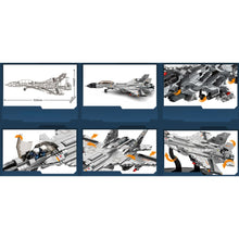 Load image into Gallery viewer, 1252PCS Military WW2 Flanker-D J-15 Flying Shark Air Fighter Aircraft Figure Model Toy Building Block Brick Gift Kids Compatible Lego