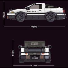 Load image into Gallery viewer, 399PCS MOC Speed Comic Cartoon Initial D JDM AE86 Sports Racing Car Model Toy Building Block Brick Gift Kids Compatible Lego With Display Box