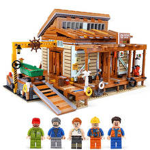 Load image into Gallery viewer, 2027PCS MOC Shipyard Fishing Boat Repair Shop Model Figures Toy Building Block Brick Gift Kids Compatible Lego
