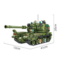 Load image into Gallery viewer, 1648PCS MOC Military Large 155 Self-Propelled Artillery Tank Figure Model Toy Building Block Brick Gift Kids Compatible Lego