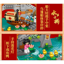 Load image into Gallery viewer, MOC Micro Mini Chinese New Year Traditional Bridge Pavilion Teahouse Model Figure Toy Building Block Brick Gift Kids