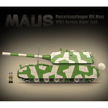Load image into Gallery viewer, 2930PCS MOC Military WW2 MAUS Panzer Panzerkampfwagen VIII German Tank Figure Model Toy Building Block Brick Gift Kids Compatible Lego