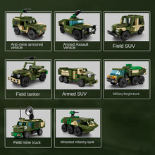 Load image into Gallery viewer, 856PCS Military WW2 8in1 DF-17 Ballistic Missile Truck Figure Model Toy Building Block Brick Gift Kids