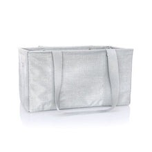 Load image into Gallery viewer, Thirty One MEDIUM UTILITY beach Picnic tote storage laundry Bag 31 gift in Frosted Metallic