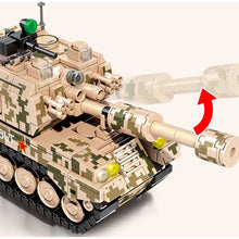Load image into Gallery viewer, 476PCS MOC Military WW2 PLZ-05 Self Propelled Howitzer Tank Figure Model Toy Building Block Brick Gift Kids