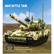 Load image into Gallery viewer, 848PCS Military WW2 99A Main Battle Tank Figure Model Toy Building Block Brick Gift Kids