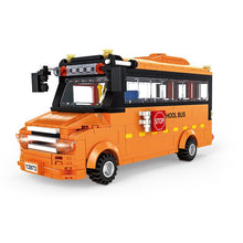 Load image into Gallery viewer, MOC City Town Tour Double Decker School Sightseeing Bus Model Toy Building Block Brick Gift Kids