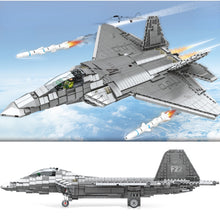 Load image into Gallery viewer, 1802PCS Military WW2 F-22 Raptor Air Fighter Aircraft Figure Model Toy Building Block Brick Gift Kids Compatible Lego