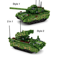 Load image into Gallery viewer, 836PCS 2in1 Type 99 Main Battle Tank AFT-10 Model Toy Figure Building Block Brick Gift Kids