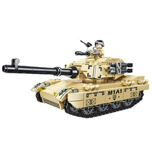 Load image into Gallery viewer, 462PCS Military WW2 2in1 M1A1 Abrams Main Battle Tank Helicopter Figure Model Toy Building Block Brick Gift Kids Compatible Lego