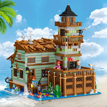 Load image into Gallery viewer, 1881PCS Micro Mini City Street Fishing Village Cabin House Pier Figure Model Toy Building Block Brick Gift Kids