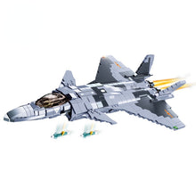Load image into Gallery viewer, 926PCS Military WW2 2in1 Chengdu J-20 Fire Fang Stealth Air Fighter Figure Model Toy Building Block Brick Gift Kids
