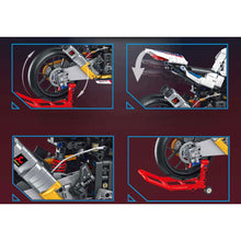 Load image into Gallery viewer, 1972PCS MOC Technic Speed HP4 RACE Motorcycle Motor Bike Model Toy Building Block Brick Gift Kids Compatible Lego 1:5
