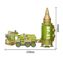 Load image into Gallery viewer, 440PCS Military WW2 DF-21 MRBM Medium Range Ballistic Missile System Truck Figure Model Toy Building Block Brick Gift Kids