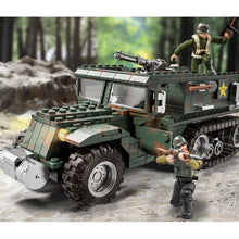 Load image into Gallery viewer, 499PCS Military Semi Tracked Armored Vehicle Truck Figures Model Building Block Brick Toy Gift Set Kids New