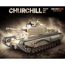 Load image into Gallery viewer, 1031PCS Military WW2 Churchill Infantry MK.I Tank UK Figure Model Toy Building Block Brick Gift Kids Compatible Lego
