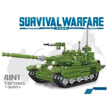 Load image into Gallery viewer, 952PCS MOC Military 4in1 WW2 T90 Tank Figure Model Toy Building Block Brick Gift Kids
