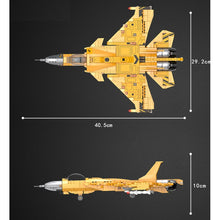 Load image into Gallery viewer, 668PCS Military WW2 J-15 Flying Shark Flanker-D Air Fighter Aircraft Figure Model Toy Building Block Brick Gift Kids