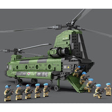 Load image into Gallery viewer, 1622PCS Military CH-47 Chinook Transport Helicopter Solider Figures Model Building Block Brick Toy Gift Set Kids New Compatible Lego