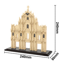 Load image into Gallery viewer, 1387PCS Architecture Ruins Of St. Paul Macau China Model Building Block Brick Toy Display Gift Set Kids New Compatible Lego