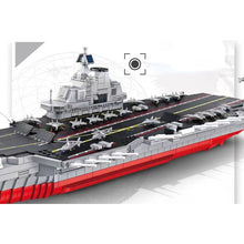 Load image into Gallery viewer, 3094PCS Military WW2 Large PLA Navy Liaoning Class 001 Aircraft Carrier Figure Model Toy Building Block Brick Gift Kids