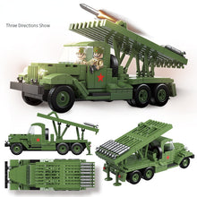 Load image into Gallery viewer, 731PCS Military WW2 BM-13 Rocket Artillery Katyusha Truck Figure Model Toy Building Block Brick Gift Kids