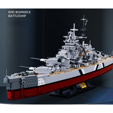 Load image into Gallery viewer, 1849PCS Military WW2 2in1 KMS Bismarck Tirpitz Battle Ship Battleship Model Toy Building Block Brick Gift Kids Compatible Lego 1:350