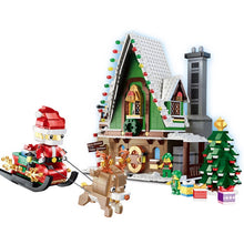 Load image into Gallery viewer, 1452PCS Christmas House Santa Claus Snow Tree Model Building Block Brick Gift Set Kids New Compatible Lego