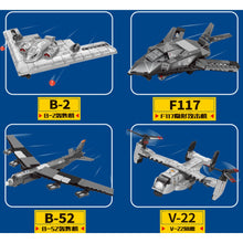 Load image into Gallery viewer, 816PCS Military WW2 4in1 Boeing Bell V-22 Osprey B-2 B-52 Bomber Aircraft Figure Model Toy Building Block Brick Gift Kids Compatible Lego