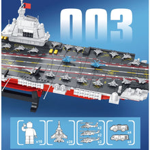 Load image into Gallery viewer, 3126PCS Military WW2 Large Fujian Class 003 Aircraft Carrier Figure Model Toy Building Block Brick Gift Kids